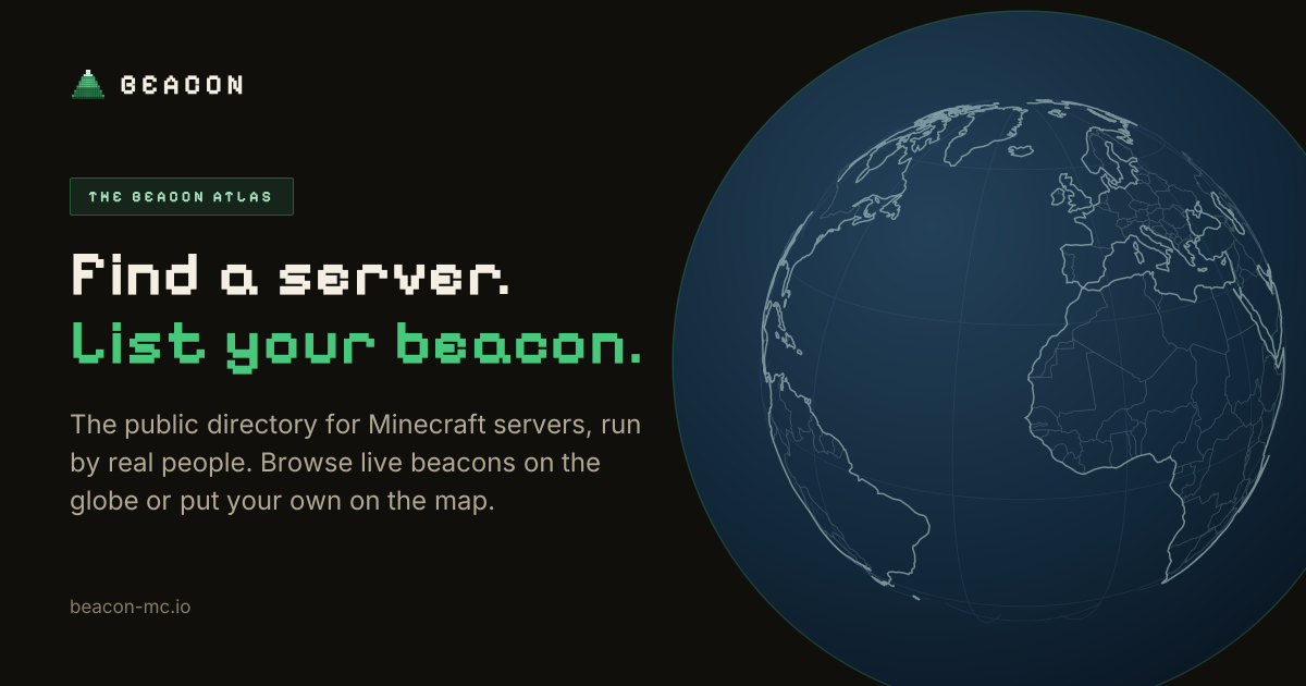 Beacon Atlas · find a server, list your beacon